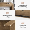 thumbnail image 4 of Tribesigns 6.6 ft Conference Table, 78.7" Large Office Meeting Table for 6-8 People for Meeting Room, Home Office, Natural, 4 of 8