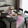 thumbnail image 2 of Pink Grey Ombre Table Runner 90 Inches Long, Modern Geometric Abstract Aesthetics Cream Kitchen Coffee Dining Table Decoration for Home Party Birthday Wedding Home Decor 13x90 Inches, 2 of 8