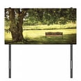 thumbnail image 3 of Tree Headboard, Wooden Bench Under Shady Big Tree in the National Park Fresh Tranquil Scenery, Upholstered Decorative Metal Bed Headboard with Memory Foam, Twin Size, Green Brown, by Ambesonne, 3 of 4