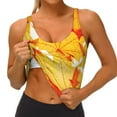 thumbnail image 3 of Rateoe Autumn Maple Leaves Print Womens' Sports Bras Scoop Neck Sports Vest- Padded U Back Seamless High Impact Support-XX-Large, 3 of 8