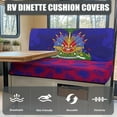 thumbnail image 4 of Uorisanigo RV Dinette Cushion Covers Washable Haiti Flag Camper Cushion Slipcover 2-Piece Set Sofa Chair Cover Furniture Protection for RV Camper Car Bench Seats, Breathable, 4 of 7