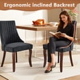 thumbnail image 6 of MIKIBAMA Upholstered Accent Chair for Dining Room with Curved Solid Wood Legs,Set of 4 (Black), 6 of 6