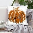 thumbnail image 6 of Yhmxh Fall Pillow Covers Maple Leaf Pumpkin Decorative Throw Pillow Cover 18 x 18 inches, Autumn Pumpkin Porch Patio Thanksgiving Pillowcase, Harvest Seasonal Sofa Couch Cushion Case Home Decor, 6 of 6