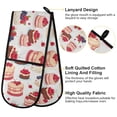 thumbnail image 4 of Dailycode Double Sided Oven Mitt with Loop Heat Resistant Kitchen Long Potholders 7" x 35" Cake with Cherry Berry, 4 of 6