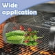 thumbnail image 3 of Cesta para parrilla con ruedas, cestas de acero inoxidable para barbacoa, cesta para asar, cesta para asar con ruedas, cesta para parrilla cilíndrica, con gancho, para asar verduras, pescado y carne, 3 of 5