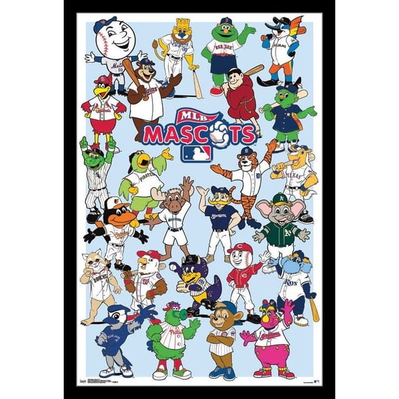 MLB_ - Mascots Laminated & Framed Poster Print (22 x 34)