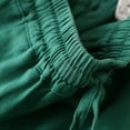 thumbnail image 6 of KALE Womens Linen Pants Palazzo Women Fashion Solid Color Cotton Flax Elastic Long Beach Leisure Trousers Women's Pants Green, 6 of 8