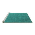 thumbnail image 2 of Ahgly Company Machine Washable Indoor Rectangle Oriental Turquoise Blue Industrial Area Rugs, 6' x 9', 2 of 4