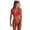 Red, variant on 1 Set Adjustable Straps Ring Linked Backless Bikini Set Micro Triangle Bra Low Rise Briefs Swimwear Beachwear