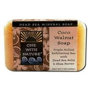 One With Nature Dead Sea Mineral Soap, Coco Walnut, 7 Ounce