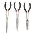 3PCS Needle Nose Pliers 11 Inch Steel Extended Straight 45 Degrees 90