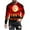 Red, variant on YOIAVAIOY Mens Halloween Pumpkin T Shirts 3D Graphic Shirts Crew Neck Long Sleeve Hispter Streetwear Tops Loose Fit Casual Blouse Tees Gold M