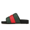 thumbnail image 2 of Gucci Women's Padded Web Slide Green Red Web Sandals, from StockX, 2 of 5