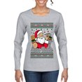 thumbnail image 2 of Wild Bobby Buon Natale, Italian Santa Claus, Funny, Italian American Humor Sweater | Holiday Women Graphic Long Sleeve Tee, 2 of 5