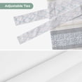 thumbnail image 6 of Blue Beige Striped Tie Up Valance Curtains for Windows, Kitchen Curtains Window Shades, Boho Ethnic Modern Abstract Art Light Filtering Roman Curtain Valances for Bedroom/Bathroom/Cafe 42"x18", 6 of 9