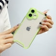 thumbnail image 3 of Luminous Neon Fluorescent Transparent Case For iPhone 16 Pro Max 15 14 13 12 11 XR XS X Camera Protection Soft Shockproof Cover Fluorescent Green For iPhone 14 Pro, 3 of 5