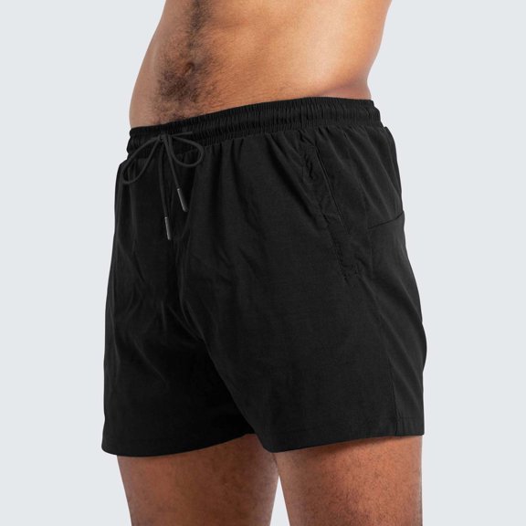 Aayomet Mens Shorts Men Spring Summer Short Pant Leisure Vacation Party Short Beach Hawaii Print LaceUp Fashion Short Pant,Black M