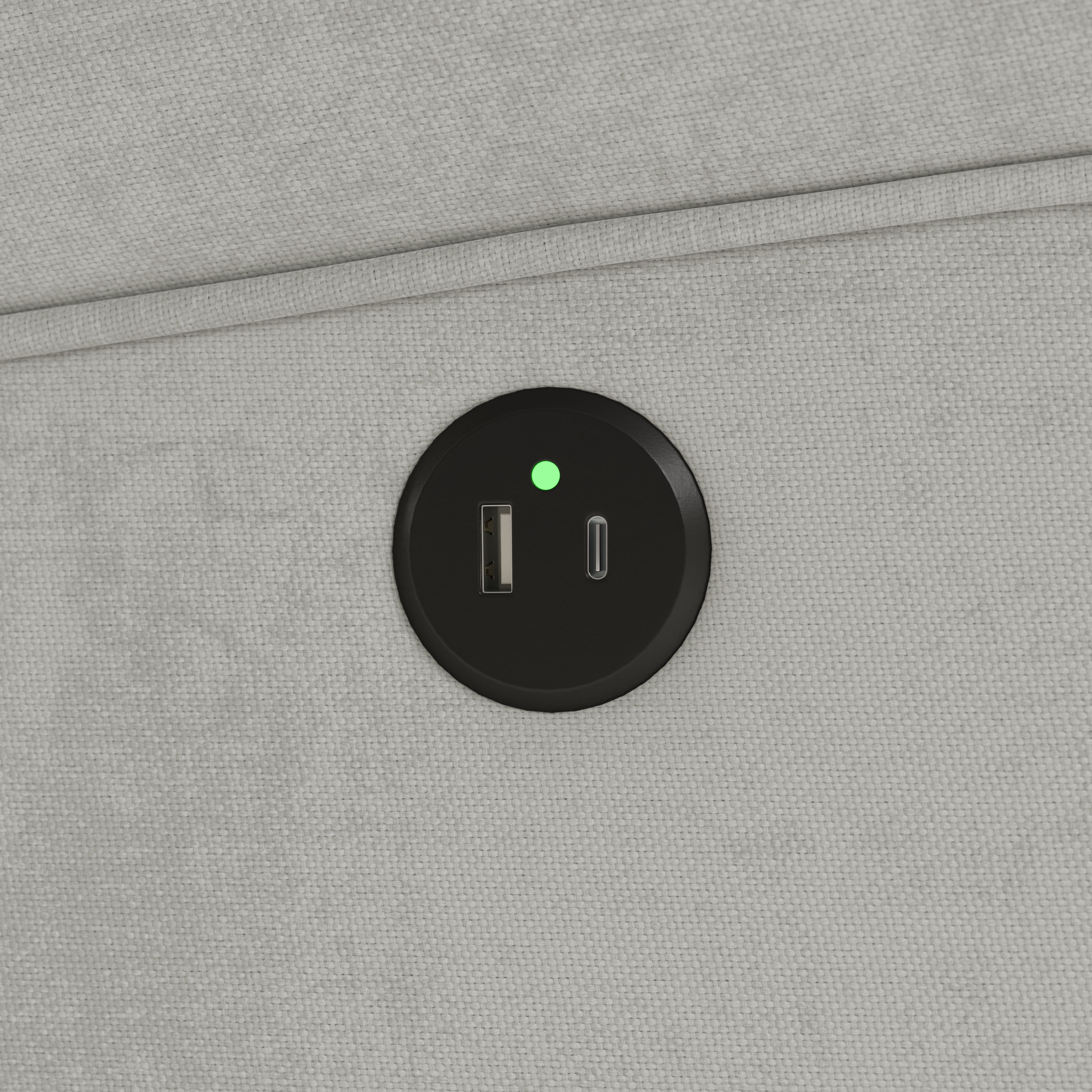 Storkcraft Serenity Wingback Upholstered Recline Glider with USB