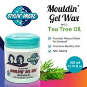Stylin Dredz Mouldin Gel Wax with Tea Tree Oil - Twist n Lock - 500ml Maximum hold by Stylin Dredz (Pack of 2)