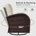 thumbnail image 5 of LayinSun 7 Pieces Outdoor Patio Furniture Set with Fire Pit Table, Rattan Wicker Sectional Swivel Rocker Chairs Sets, 5 of 10
