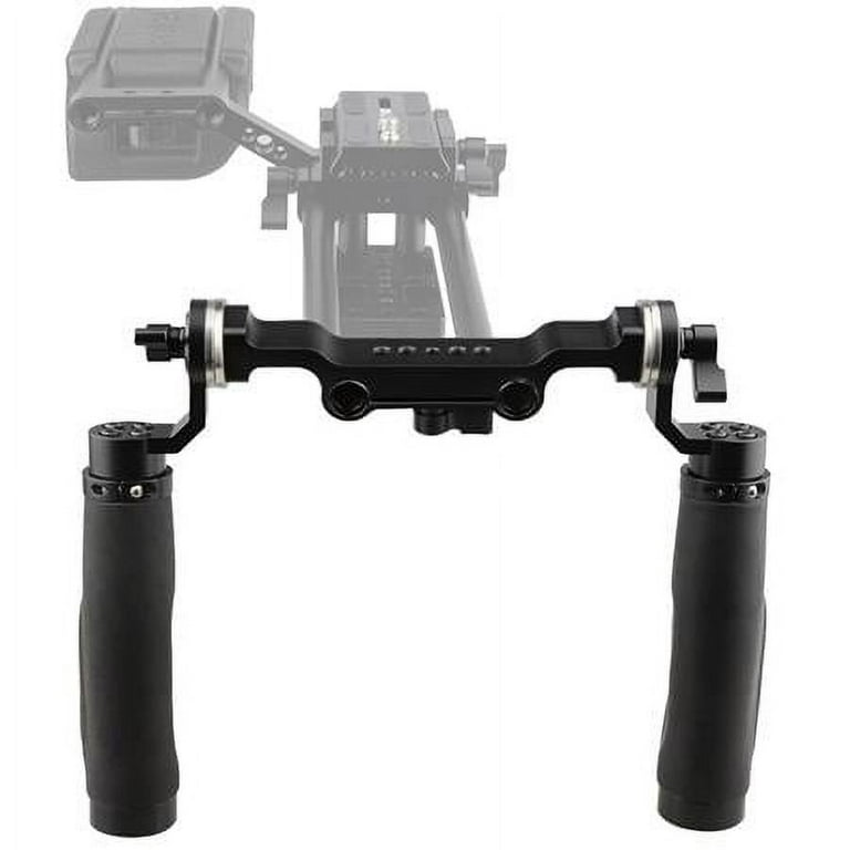 camvateレザーハンドル15?mmロッドショルダーマウントリグwith ARRIロゼットfor DSLR (ブラック、m6スレッド、31.8?MM dwos6rj Black Leather Handle Shoulder Mount Rig & 15mm Rod Clamp