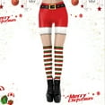 thumbnail image 3 of Zhanying Leggings de Noël Grande Taille pour Femmes, Confortables, Amincissants, Rehausse-Fesses, Coupe Noire et Rouge, Leggings Rouges G, 3 of 5