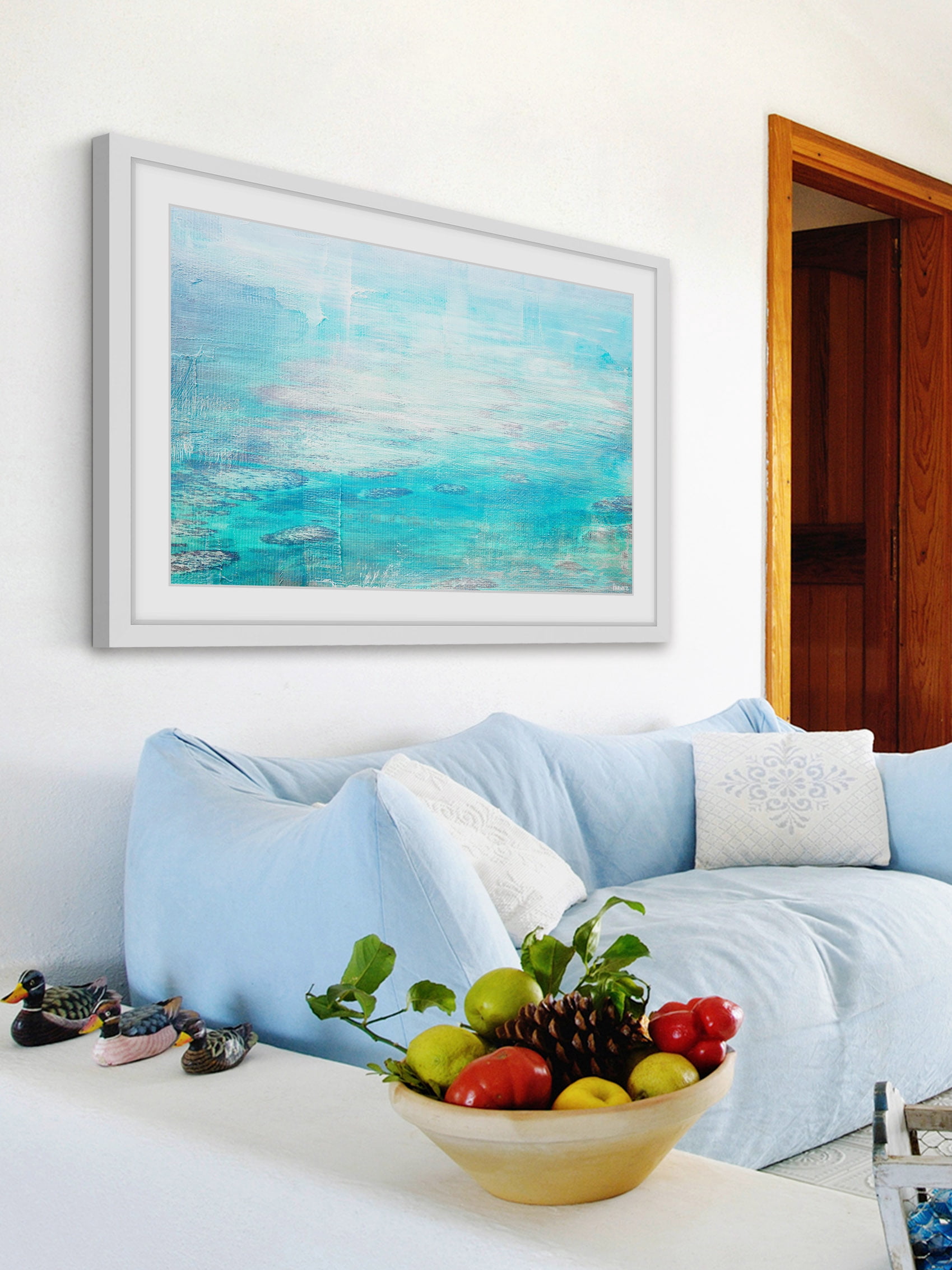 "White Surf" Framed Painting Print