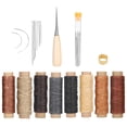 thumbnail image 1 of Kit de costura de cuero de 37 piezas, agujas, hilo, herramientas de reparación manual, juego de manualidades DIY, 1 of 14