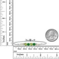 thumbnail image 4 of 925 Silver and 10K Yellow Gold Green Peridot and Green Created Emerald and White Lab Grown Diamond Bracelet for Women | 2.80 Cttw | Gemstone August Birthstone | Round 5MM | Fully Adjustable 9 inch, 4 of 5