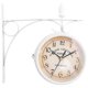 thumbnail image 3 of Iron Round Wall Hanging Double Sided Two Faces Retro Station Clock Round Chandelier Wall Hanging Clo, 3 of 5