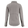 thumbnail image 3 of Women's Cutter & Buck Heather Gray Arizona Cardinals  Peshastin Eco Fleece Recycled Tri-Blend Raglan Half-Zip Jacket, 3 of 3