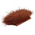 thumbnail image 4 of maytalsory 1 Yard Dyed Ostrich Feather Fringe Trim Ribbon Embellishment Red coffee, 4 of 8