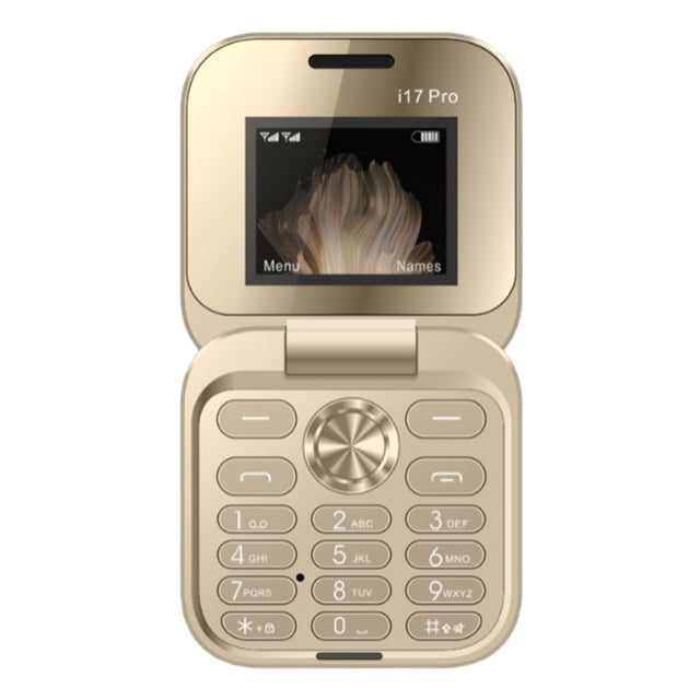 Mini teléfono plegable de ABS para personas mayores, de repuesto, 2G, doble SIM, radio FM, teclado grande, marcación rápida, multilingüe, GSM, móvil no inteligente, 150 g, 10 x 10 x 5 cm