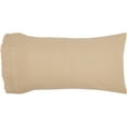 thumbnail image 4 of VHC Brands Burlap Vintage Farmhouse King Pillow Case Set of 2 Tan Distressed Appearance Cotton Solid Color Rectangle Bedroom Decor, 4 of 6
