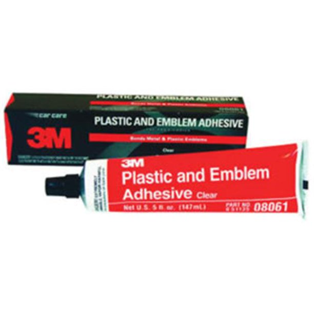 3M Plastic & Emblem Adhesive, Clear, 5 Oz.