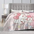 thumbnail image 5 of Hello Kitty Throw Blanket, Cozy Flannel Blankets For Boys Girls, Super Soft Warm Blanket For Couch Sofa Bed, 5 of 9