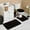 Black, variant on BENJM 3pc Bathroom Set with Bath Mat Contour Toilet Lid Cover with Rubber Backing Rugs with Accesories in Assorted Mix Colors (TAUPE TAN)
