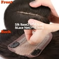 thumbnail image 5 of SEGO Clip in Hair Extensions Human Hair Toppers 100% Real Human Hair Topper Silk Base for Thinning/Loss Hair Natural Black Middle Part Hair Pieces, 5 of 9