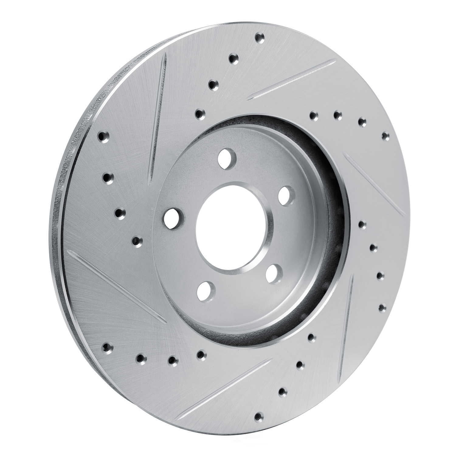 Dynamic Friction Company 631-39004R DFC Brake Rotor - Drilled And Slotted - Silver