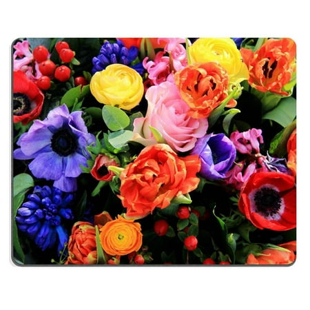 POPCreation Mixed spring flowers in a colorful bouquet Mouse pads Gaming Mouse Pad 9.84x7.87