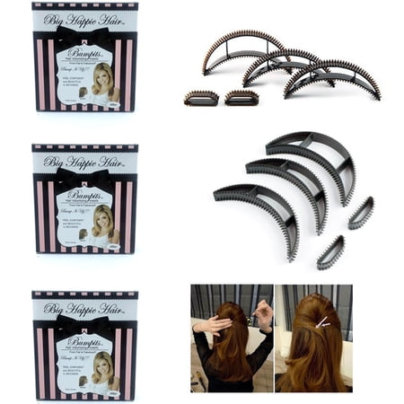 3 Set Hair Bump Volumizing Bumpit Volume Leave In Insert Pump Comb