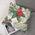 thumbnail image 7 of BANET Decorative Throw Pillow Case Pack of 2, Christmas Pattern in Buds Branches Natural , Couch Bedroom Living Room Cushion Cover，Pink Green White 24x24in, 7 of 7