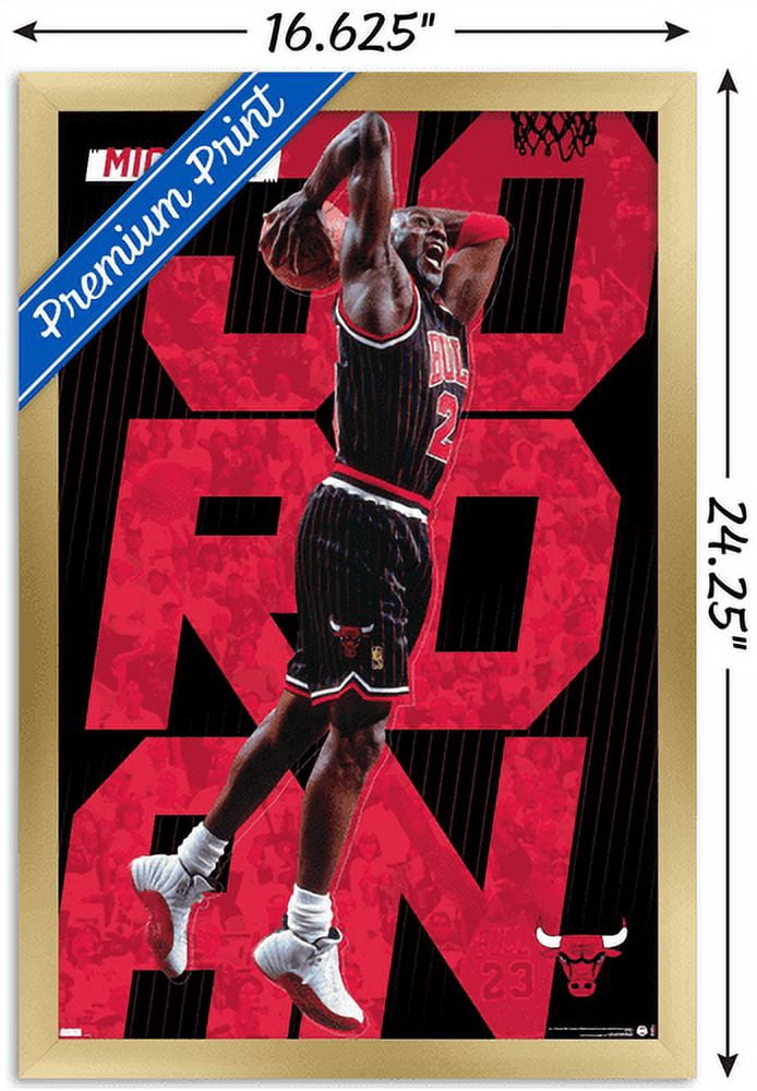 Michael Jordan - Pinstripes Wall Poster, 14.725" x 22.375", Framed