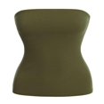 thumbnail image 3 of CHUANK Women‘s 2-Pack Basic Solid Stretchy Cotton Long Bandeau Tube Top, 3 of 5