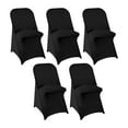 thumbnail image 1 of 5 piezas de fundas de silla plegables de elastano, fundas de silla elásticas universales ajustadas para negro, 1 of 9