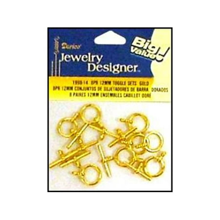 - Darice JD Clasp Toggle Set 12mm Gold 8pc