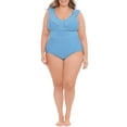 thumbnail image 6 of Time and Tru Women’s and Women’s Plus Size Seersucker Stripe One Piece Swimsuit, 6 of 8