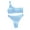 Blue, variant on Bikini Sets for Women One Shoulder Ribbed Swimsuit 2 Piece Ruched Bathing Suit Swim Suits for Womens,Black,M