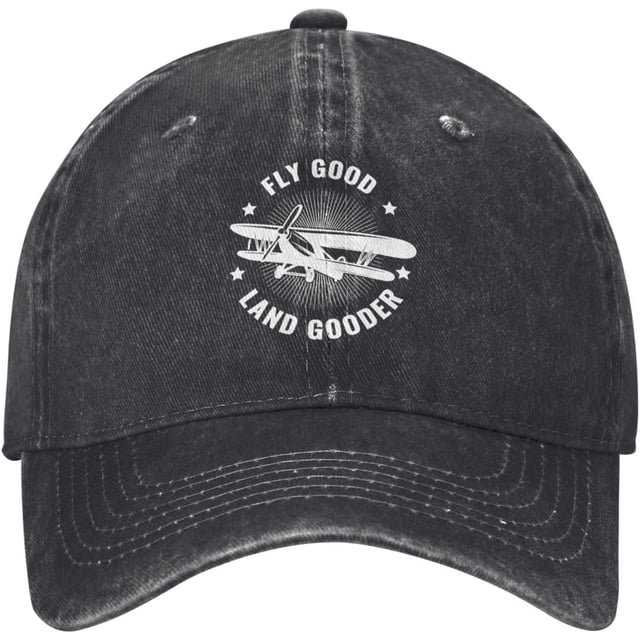 Fly Good Land Gooder Trucker Hat Washed Distressed Twill Cotton Baseball Cap Vintage Dad Golf Hats