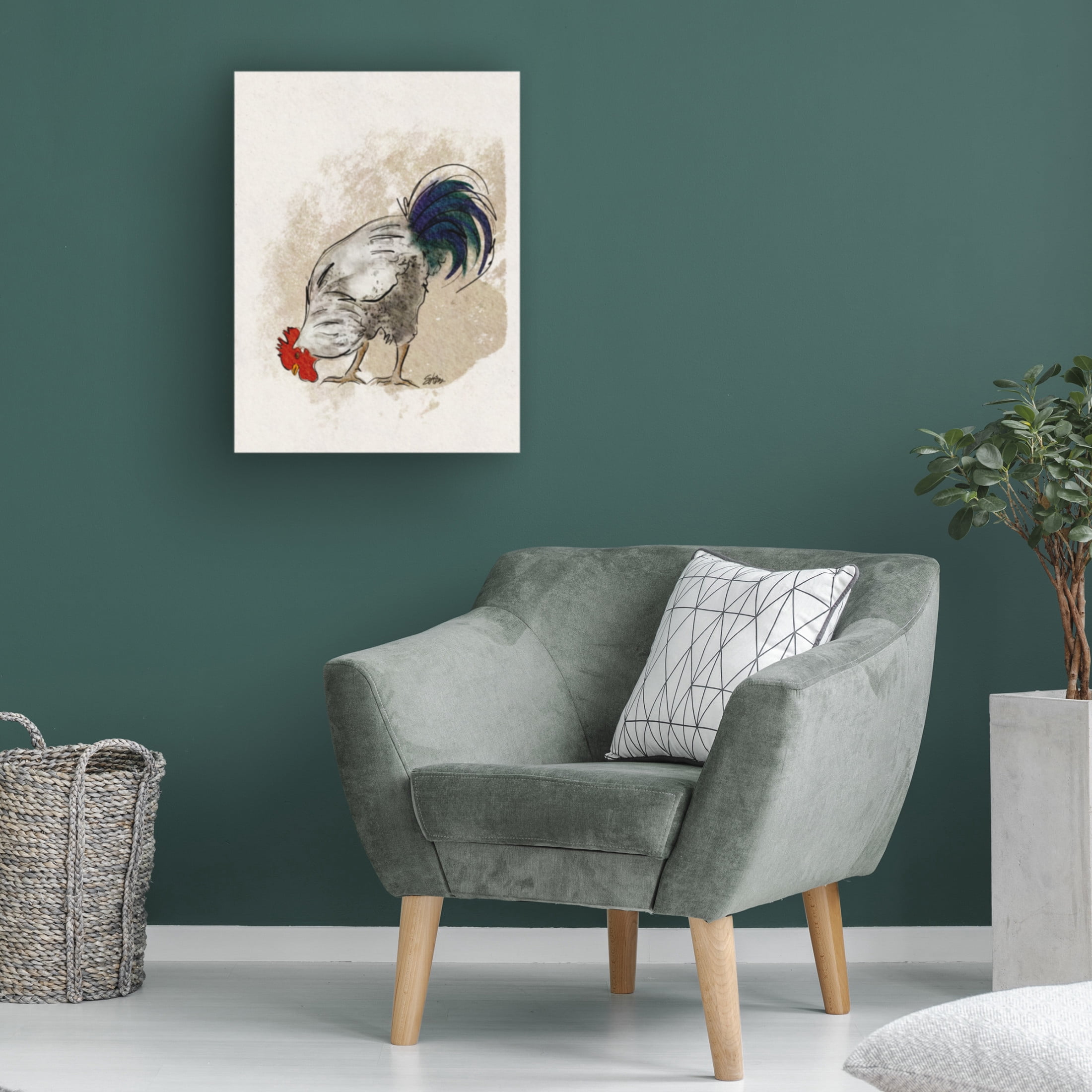 Canvas Wall Art - Shanda Louis 'Scratch' Wall Art for Living Room, Bedroom, or Office Décor by Trademark Fine Art - 18 x 24 Inches
